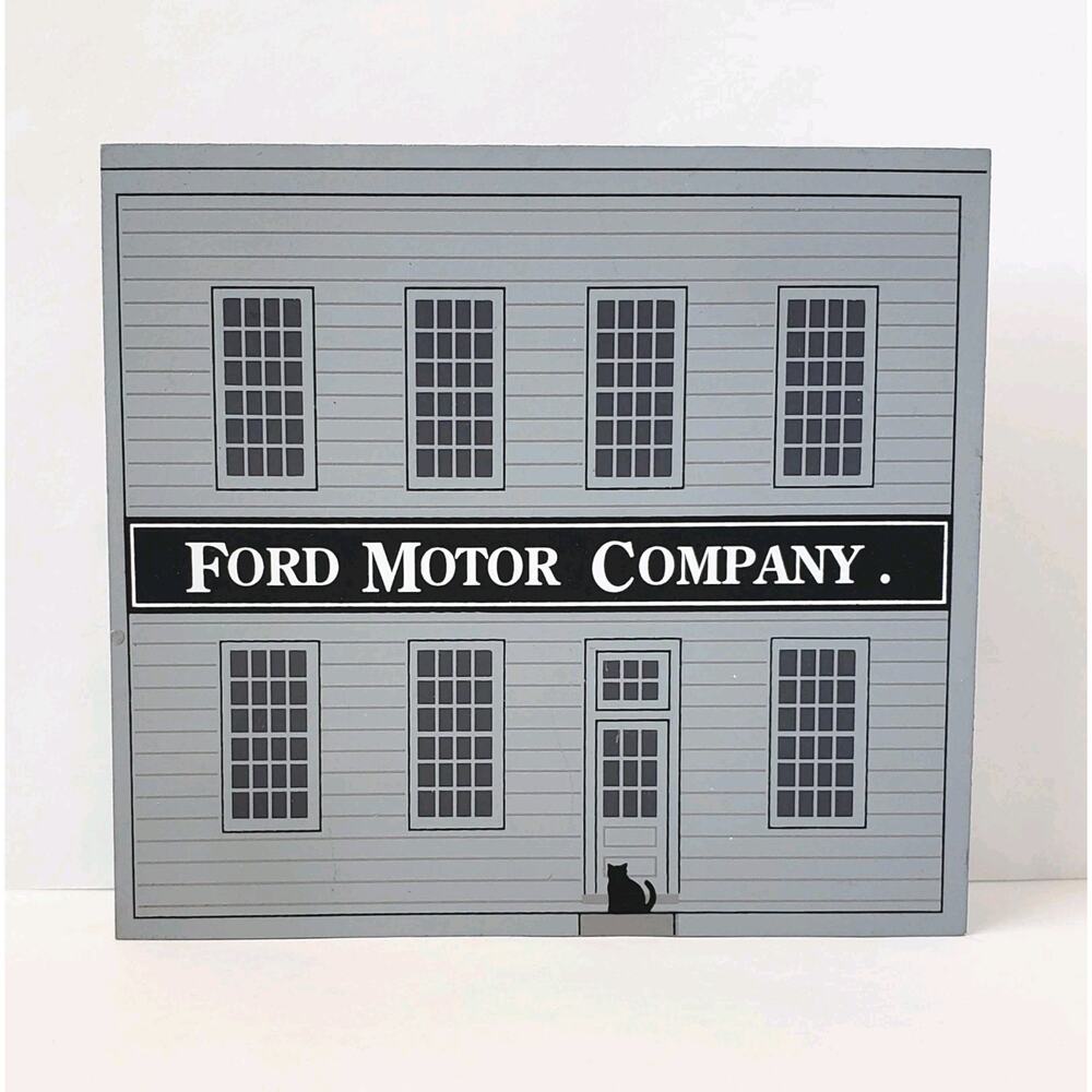 Vintage Cat's Meow Ford Motor Company First Factory Mack Avenue Shelf Sitter '02